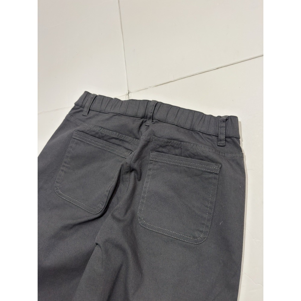Pact Women's Organic Cotton Stretch Twill Wide Leg Pants Size S Gray Lounge - Picture 11 of 12